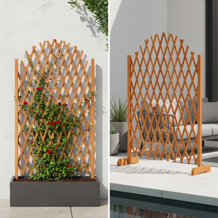 Freestanding Climbing Plant Trellis – Adjustable Wooden Lattice
