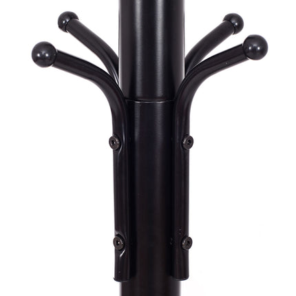 Freistehende Garderobe, 12 Haken, Stahlrahmen, 200 cm