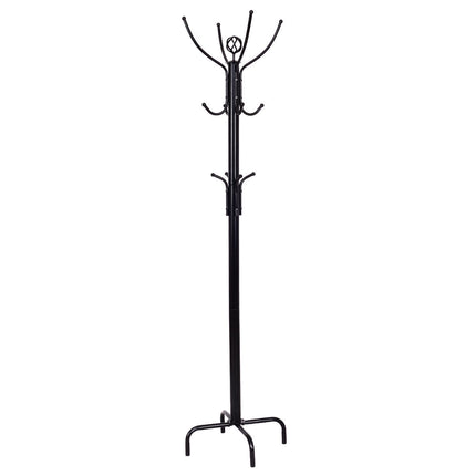 Freistehende Garderobe, 12 Haken, Stahlrahmen, 200 cm