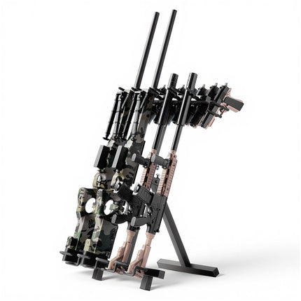 Freestanding Folding Gun Rack, Holds 4 Rifles and 7 Pistols