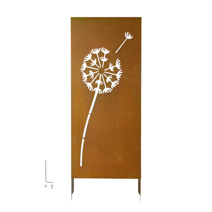 Freestanding Metal Privacy Screen 61 x 160 cm, Steel