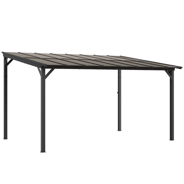 Freistehende Terrassenüberdachung, 3x4,3m, Polycarbonatdach