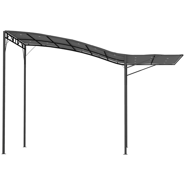 Freistehende Pergola mit ausziehbarer Markise, Stahlrahmen