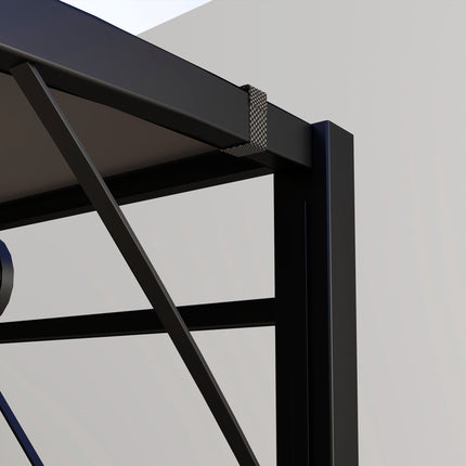 Freistehende Pergola mit ausziehbarer Markise, Stahlrahmen