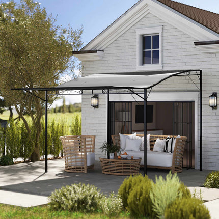 Freistehende Pergola mit ausziehbarer Markise, Stahlrahmen