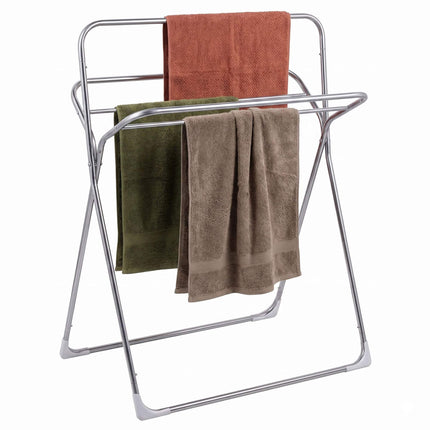 Freestanding Stainless Steel Towel Rack with 5 Rails
