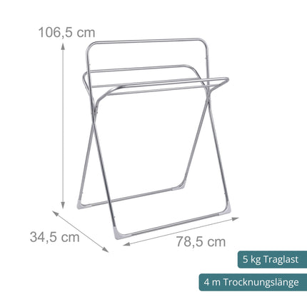 Freestanding Stainless Steel Towel Rack with 5 Rails