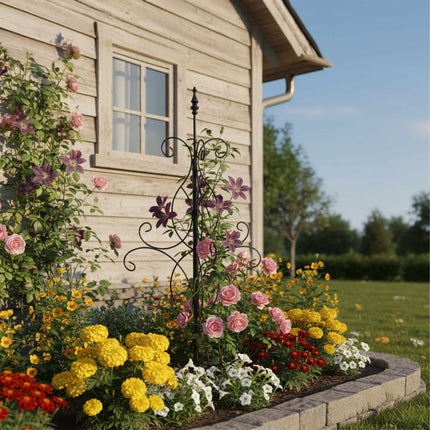 Freistehendes Gartenrankgitter aus Stahl für Kletterpflanzen