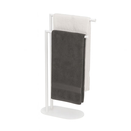 Freestanding Towel Rack, 2 Rods, Matte Metal