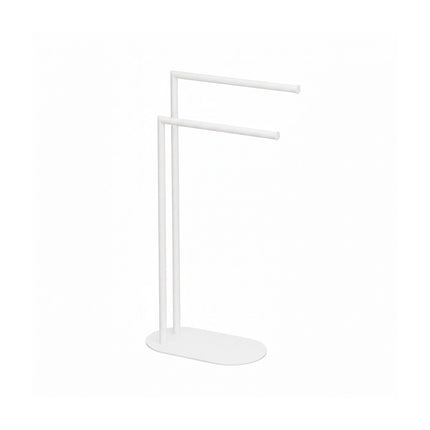 Freestanding Towel Rack, 2 Rods, Matte Metal