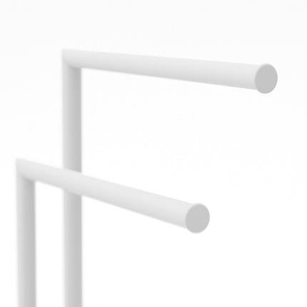 Freestanding Towel Rack, 2 Rods, Matte Metal
