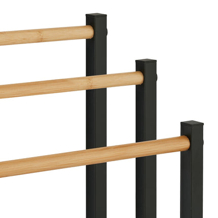 Freestanding Towel Rack with 3 Bamboo Rods