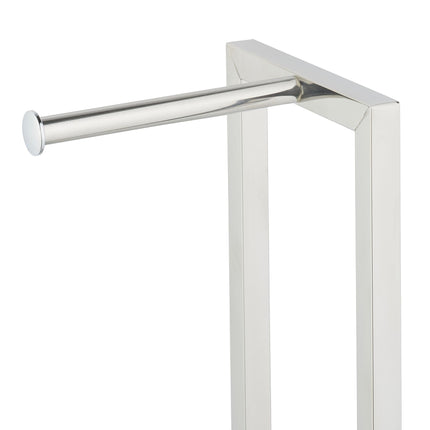 Freistehendes WC-Set aus Stahl und Glas