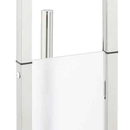 Freistehendes WC-Set aus Stahl und Glas