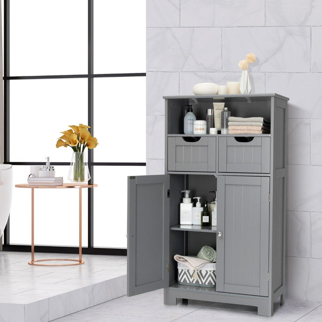 Freistehender Schrank mit Schubladen für Küche und Bad 60 x 30 x 109cm grau