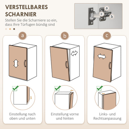Meuble de cuisine indépendant, 89 x 39,5 x 168 cm, avec protection anti-basculement, tiroirs, étagères, portes, étagères réglables, MDF, blanc