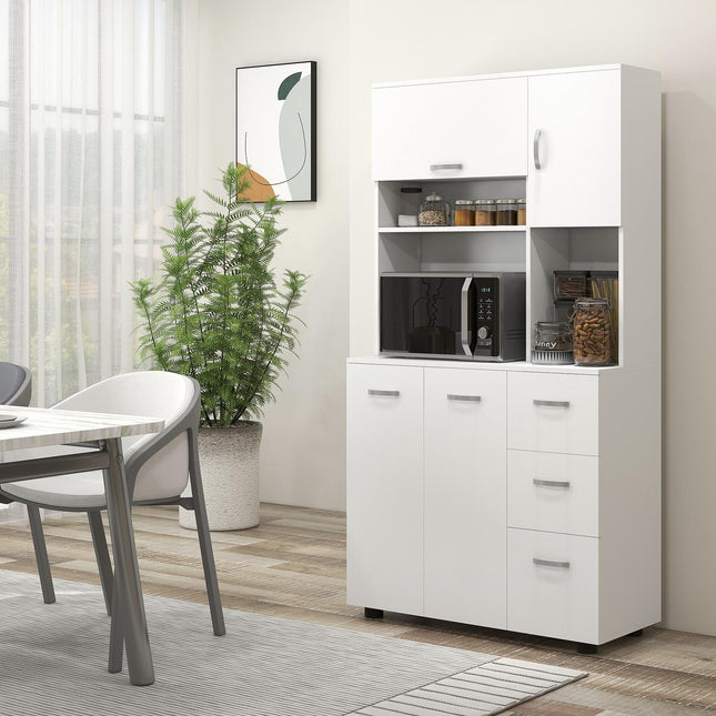 Weißer Standküchenschrank, 89x39,5x168 cm, MDF