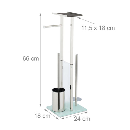 Freistehender Toilettensitz mit Ablage