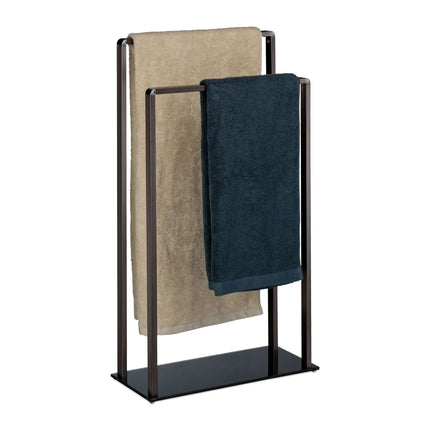 Porte-serviettes sur pied 2 barres