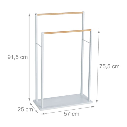 Porte-serviettes sur pied blanc