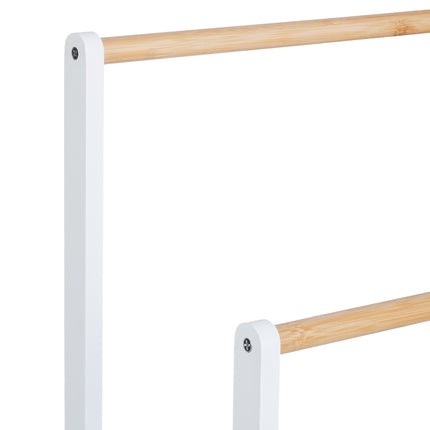 Porte-serviettes sur pied blanc