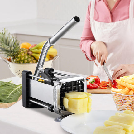 French Fry Cutter With 1/2 and 3/8-Inch Stainless Blades