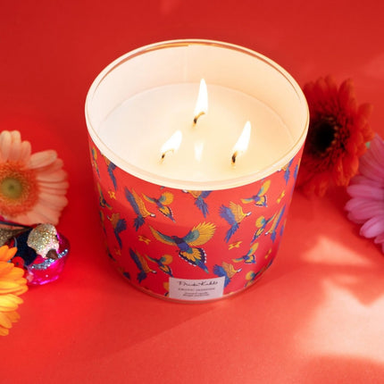 Frida Kahlo vonná svíčka – umělecký skleněný design