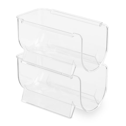 Kühlschrankflaschen-Organizer-Set – stapelbarer, transparenter Halter
