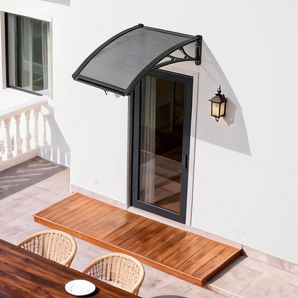Front Door Awning 24 x 24 in, Polycarbonate, Drainage