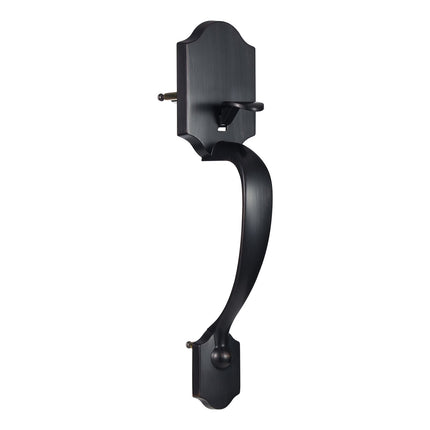 Front Door Handleset With Deadbolt, Single Cylinder, Antique Copper