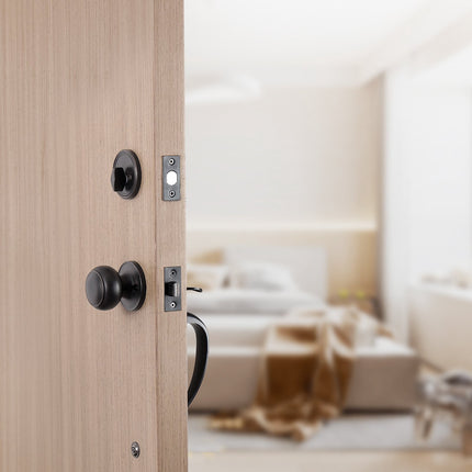 Front Door Handleset With Deadbolt, Single Cylinder, Antique Copper
