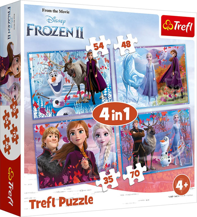 Die Eiskönigin 2 4-in-1-Puzzleset für Kinder, lustig und fesselnd