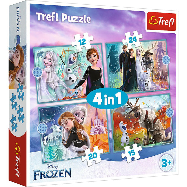 Frozen Puzzle 4-in-1 Set für Kinder, fesselnd und unterhaltsam