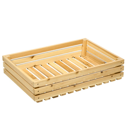Fruit and vegetable storage trolley with wheels, 5 shelves, spruce wood