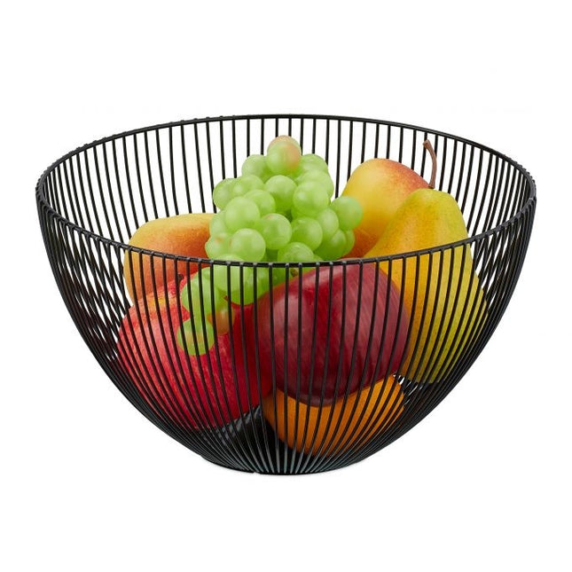 Obstschale aus schwarzem Metall