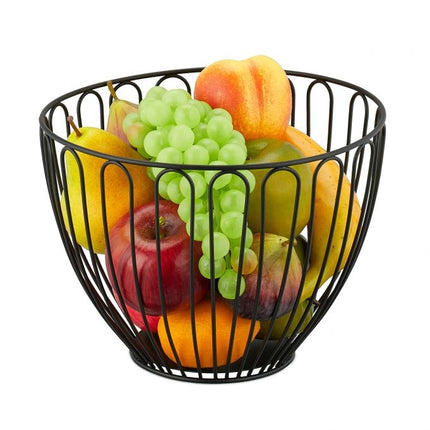 Coupe à fruits en métal noir