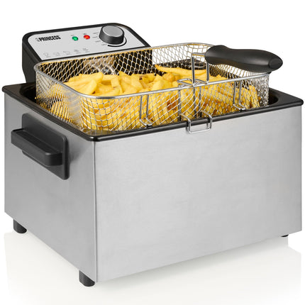 Fritteuse 5l Maxi 184090 3270W Edelstahl Emaillierte Wanne