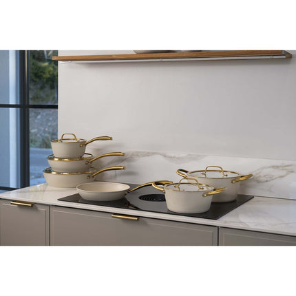 Frying Pan, 24 cm, Beige, Ceramic Coating, 1.5 L Capacity