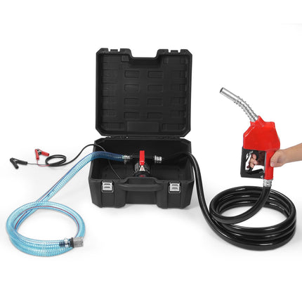 Fuel Transfer Pump 12V, 10 GPM, Auto Shut-Off Nozzle