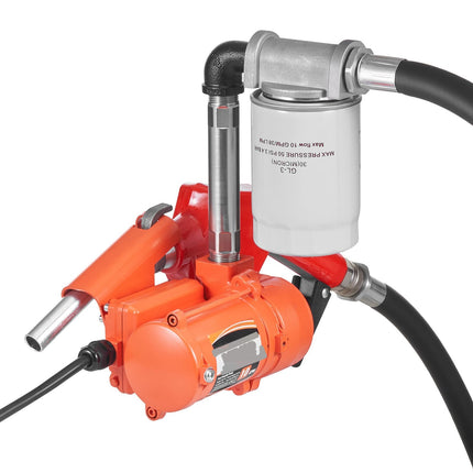 Fuel Transfer Pump 12V 10 GPM, Auto Shut-Off Nozzle