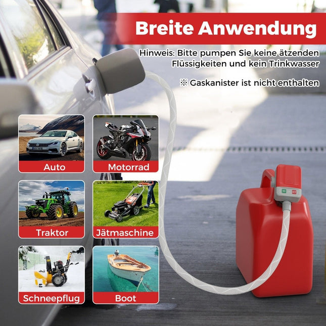 Kraftstoffumfüllpumpe mit Auto-Stopp-Sensor & 3 Adaptern