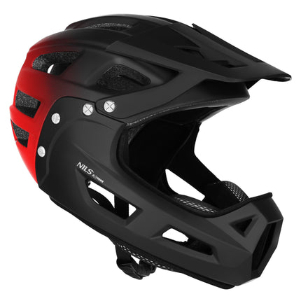 Integraalhelm voor de fiets, maat L 58-61 cm, met afneembare kinbescherming.
