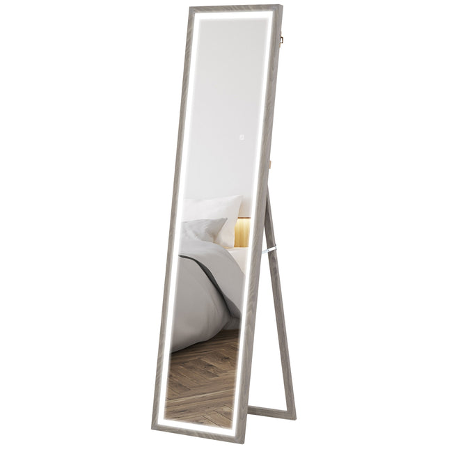 LED Ganzkörperspiegel, 40x160 cm, Touch-Steuerung, Dimmbar