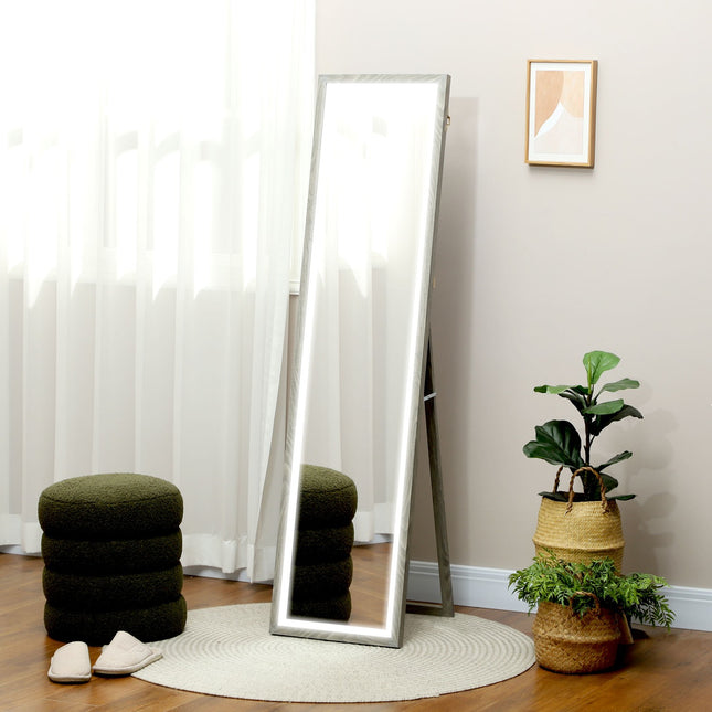 LED Ganzkörperspiegel, 40x160 cm, Touch-Steuerung, Dimmbar