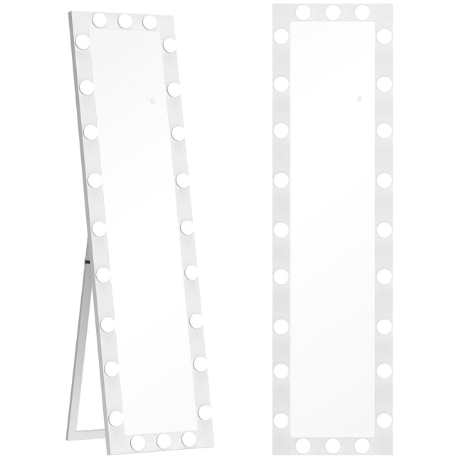 Ganzkörperspiegel 150x40 cm mit LED-Beleuchtung, 3 Lichtmodi