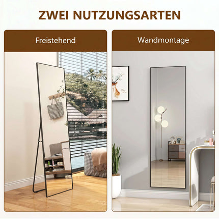 Full-Length Mirror, 161.5 cm, Silver, Wall or Free-Standing
