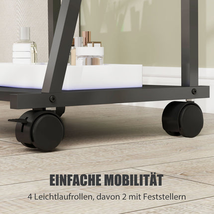 Standspiegel, 42 x 155 cm, schwarz