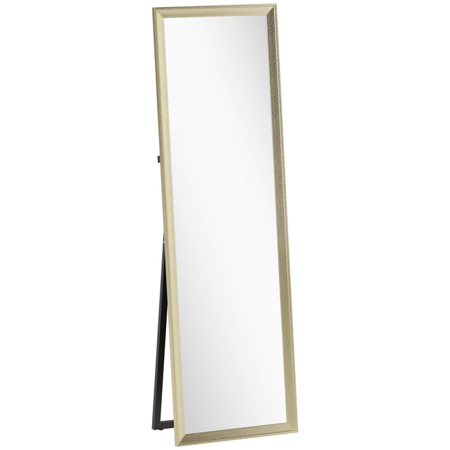 Ganzkörperspiegel, flexibel platzierbar, 160x50 cm, Gold