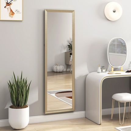 Full-Length Mirror, Flexible Placement, 160x50 cm, Gold