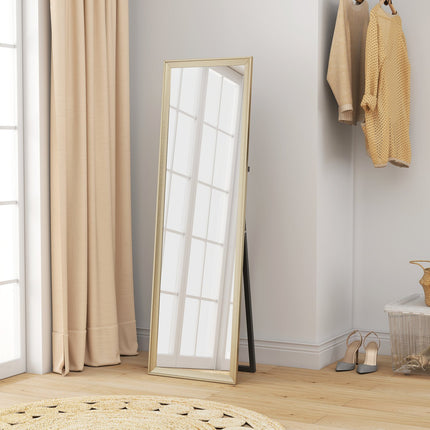 Full-Length Mirror, Flexible Placement, 160x50 cm, Gold